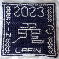 2023, l'année du lapin (chat) d'eau. Non feutré.