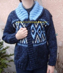 Gilet enfant en Jacquard