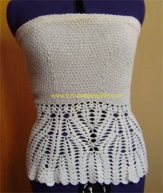 Bustier tricot et crochet